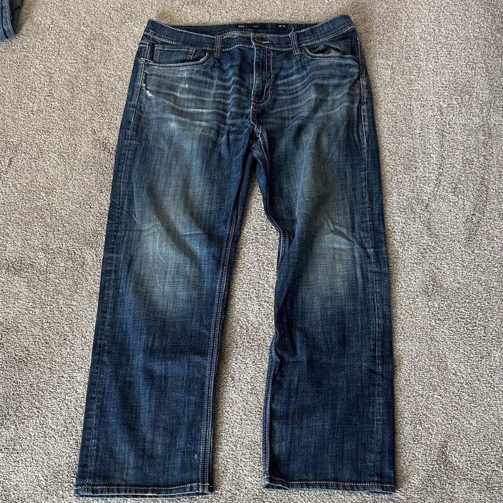 BKE Men's Relaxed Jeans in Dark Blue